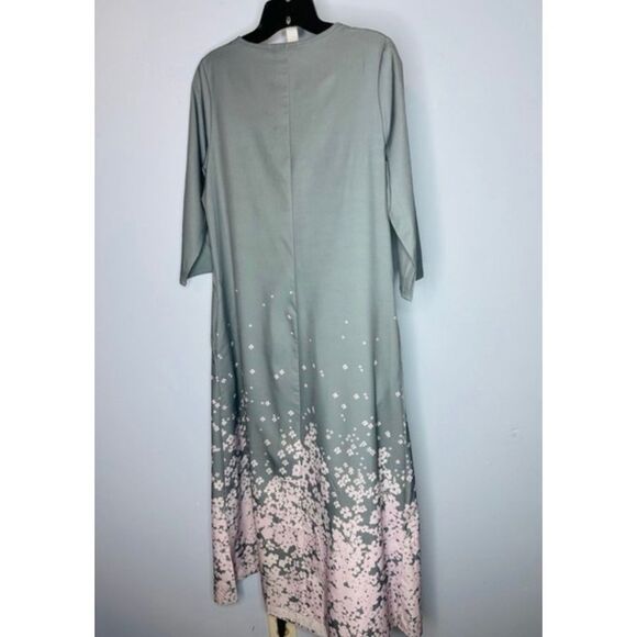 Noracora New With Tags Women's Gray Floral Maxi Dress Size M - Picture 5 of 6